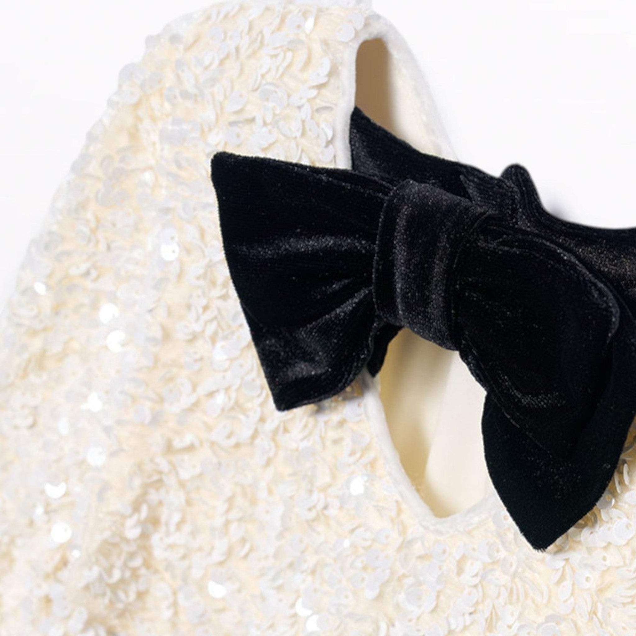 Abito lustrini velluto Bimba PANNA 5525/3 -  NANU' BABY