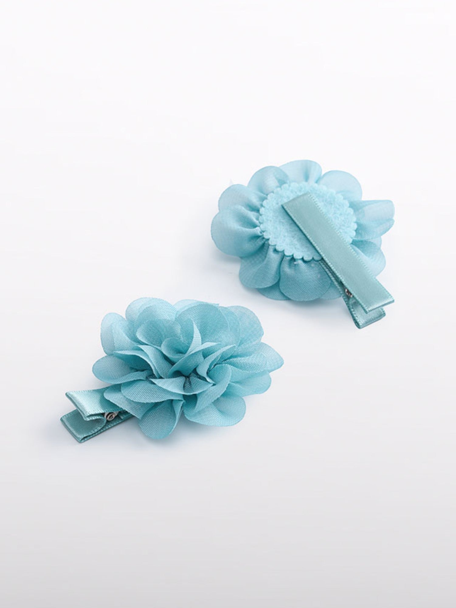 Set 2 fermagli fiori chiffon Bimba Verde 5967/30 -  NANU' BABY
