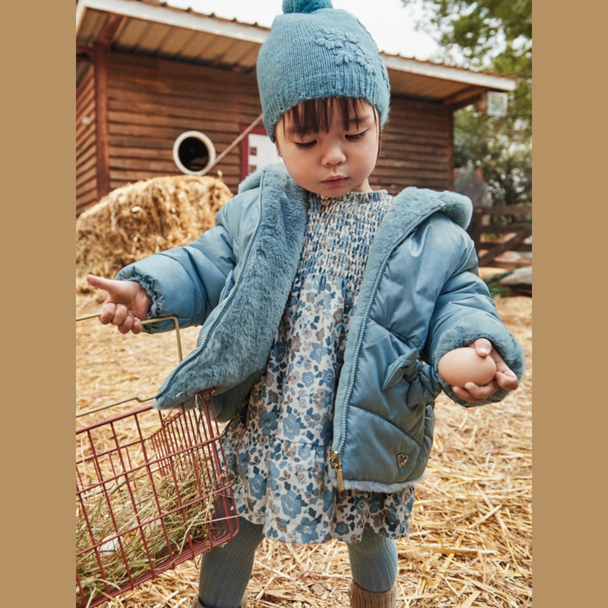 giubbotto reversibile pelo Bimba CIELO 2435/79 -  NANU' BABY