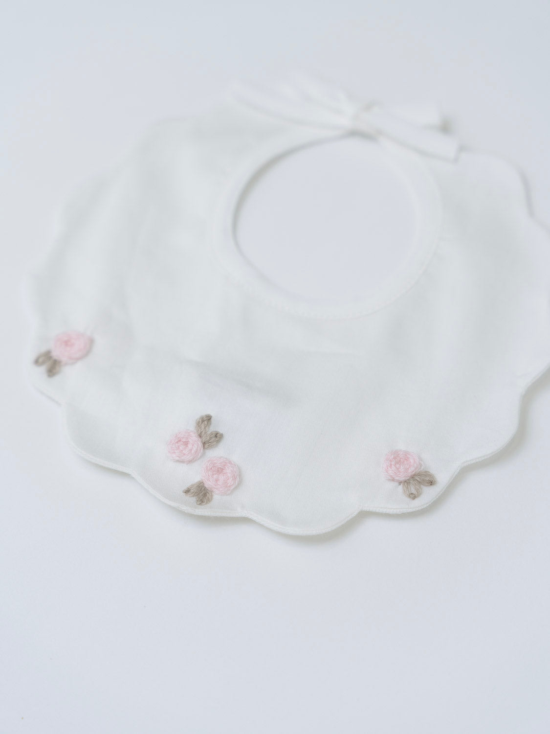 Bavetta rosa fiocco Neonata VANIGLIA IN10BAV/R -  NANU' BABY