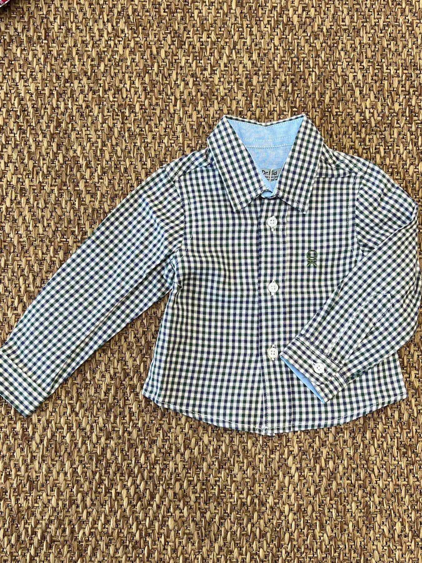 Camicia Bimbo VERDE DK543/OI23 -  NANU' BABY