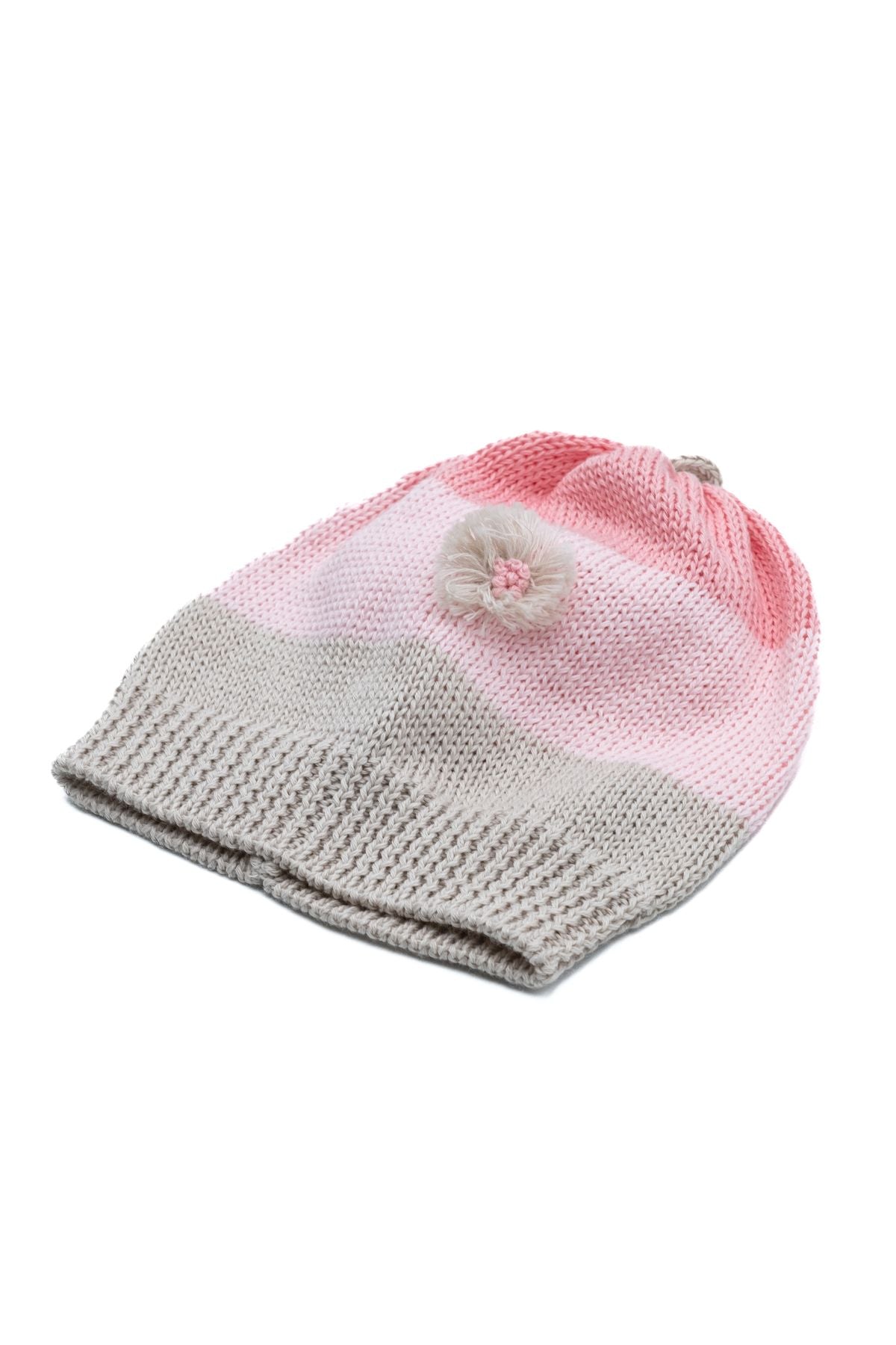 Cuffia Fiore e Frangie Neonata TORTORA AMY/814
