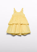 Abito Taffetà Volant Giallo 5041/72