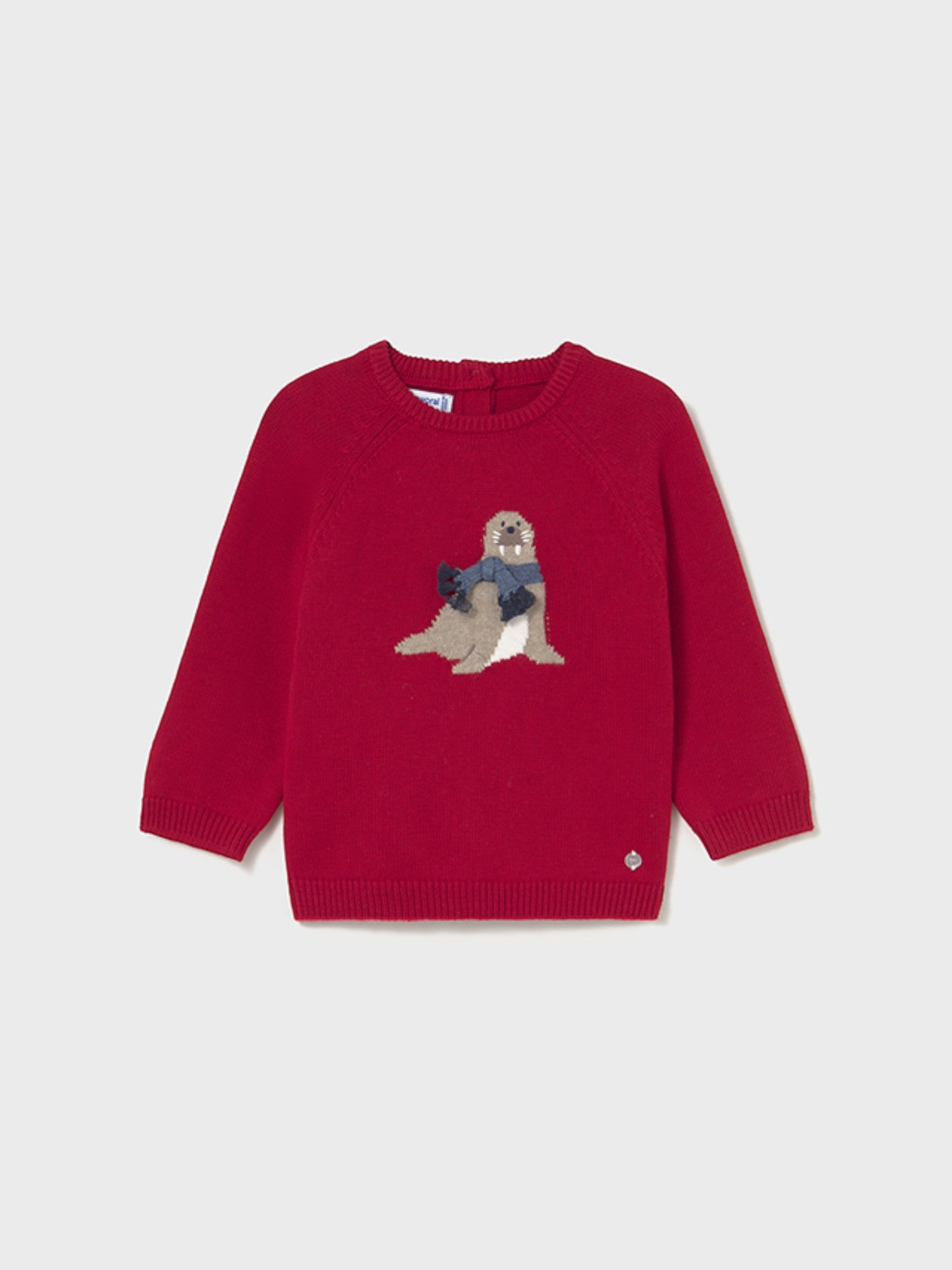 Maglioncino intarsio animal Bimbo Rosso 2345/21 -  NANU' BABY