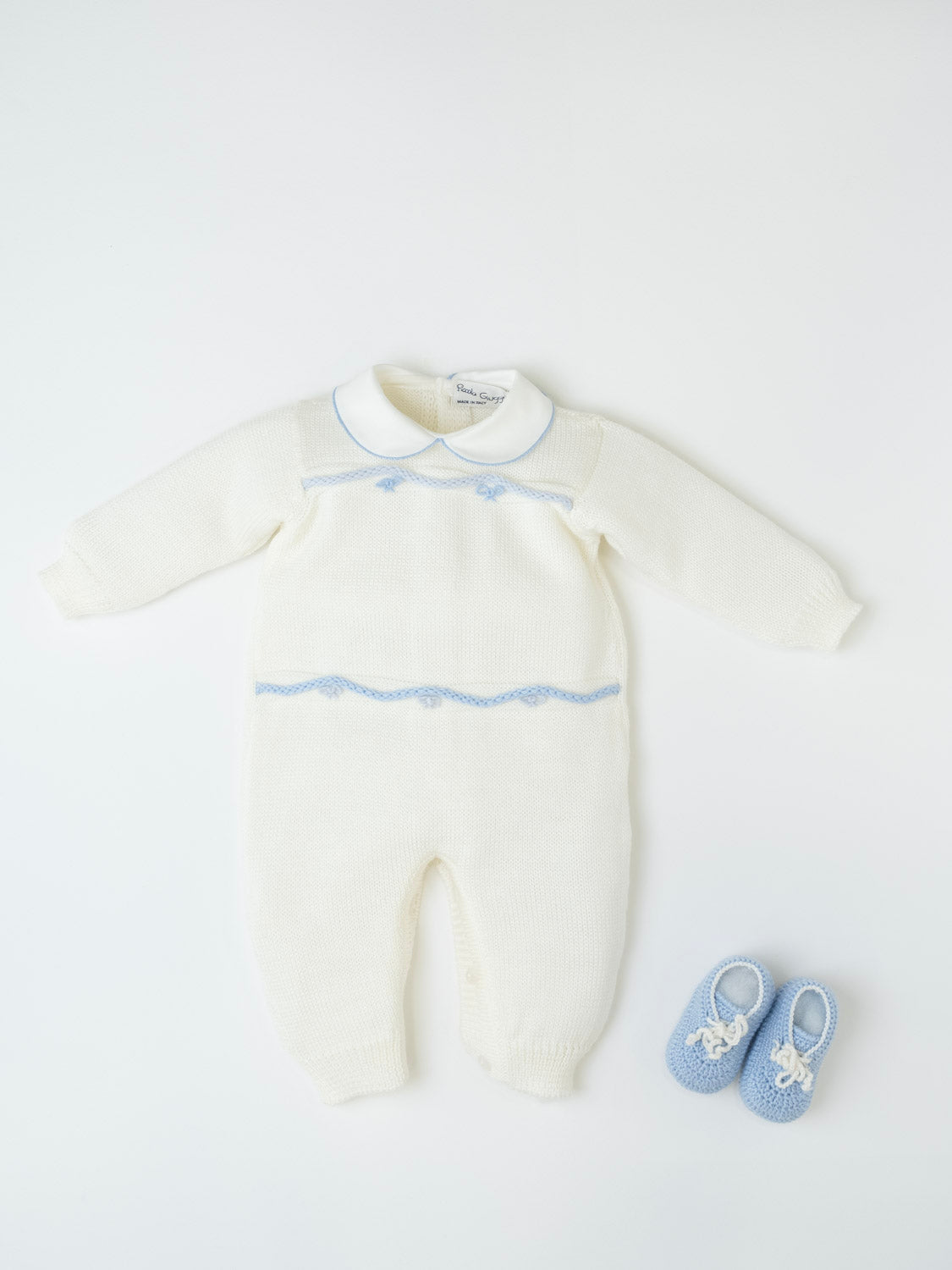 Completo nascita e Babbucce Neonato CIELO ARTEMIDE/TU -  NANU' BABY