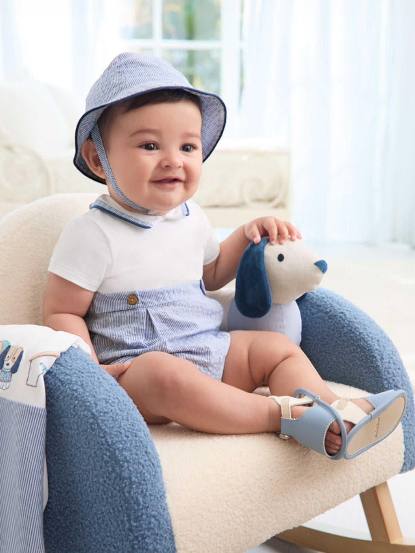 Tutina corta e cappello Bimbo CIELO 1615