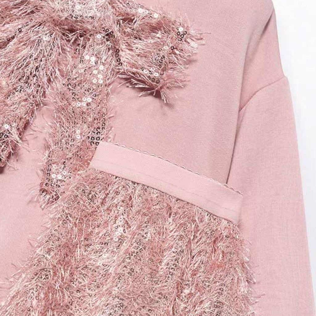 Compl. gonna frange lustrini Bimba Rosa 5539/8 -  NANU' BABY