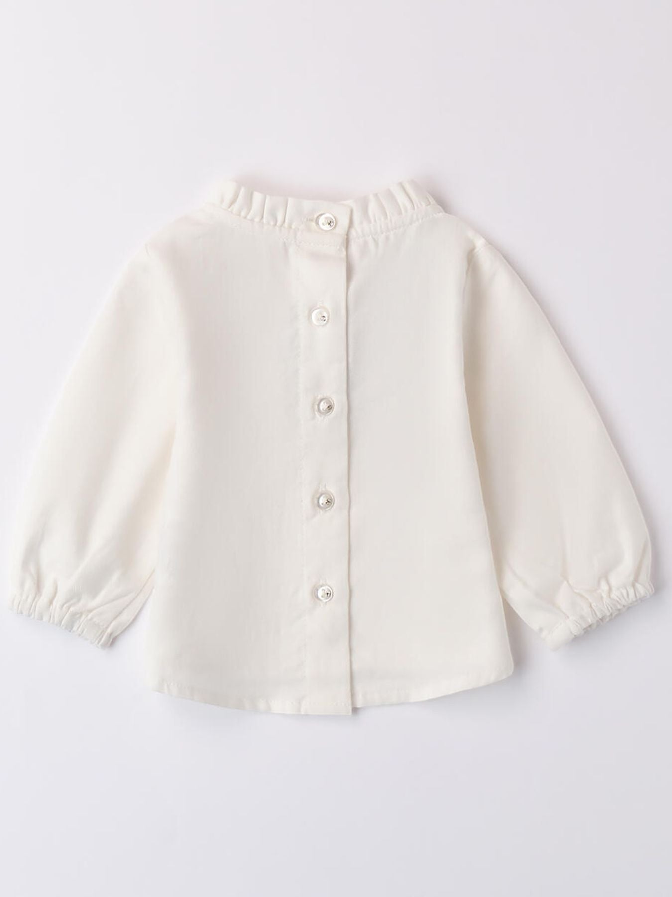 Camicia con fiocco Azzurro Bimba PANNA 3A779/A -  NANU' BABY