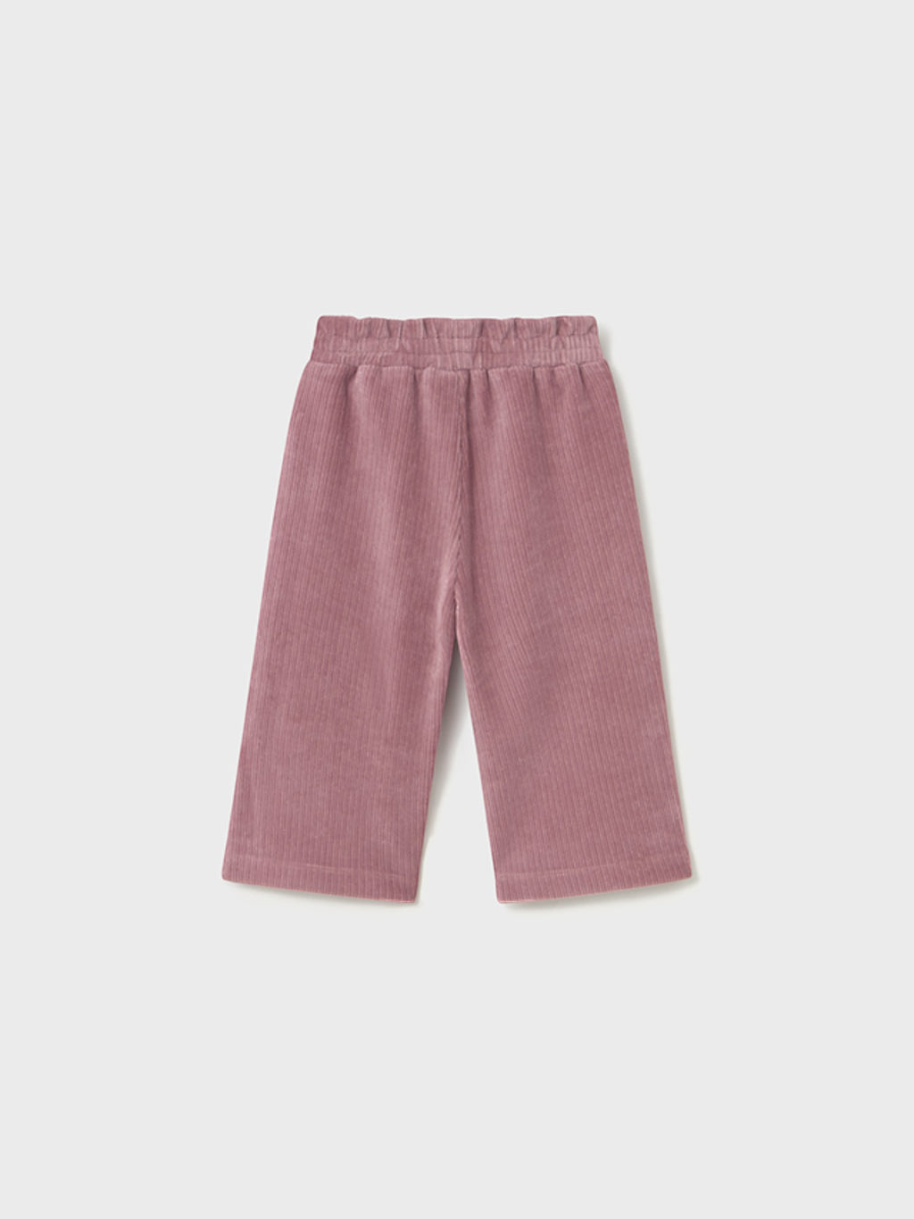 Long, plain-knit trousers for girls, pink, 2590/95