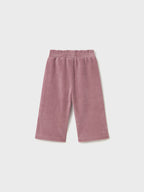 Long, plain-knit trousers for girls, pink, 2590/95
