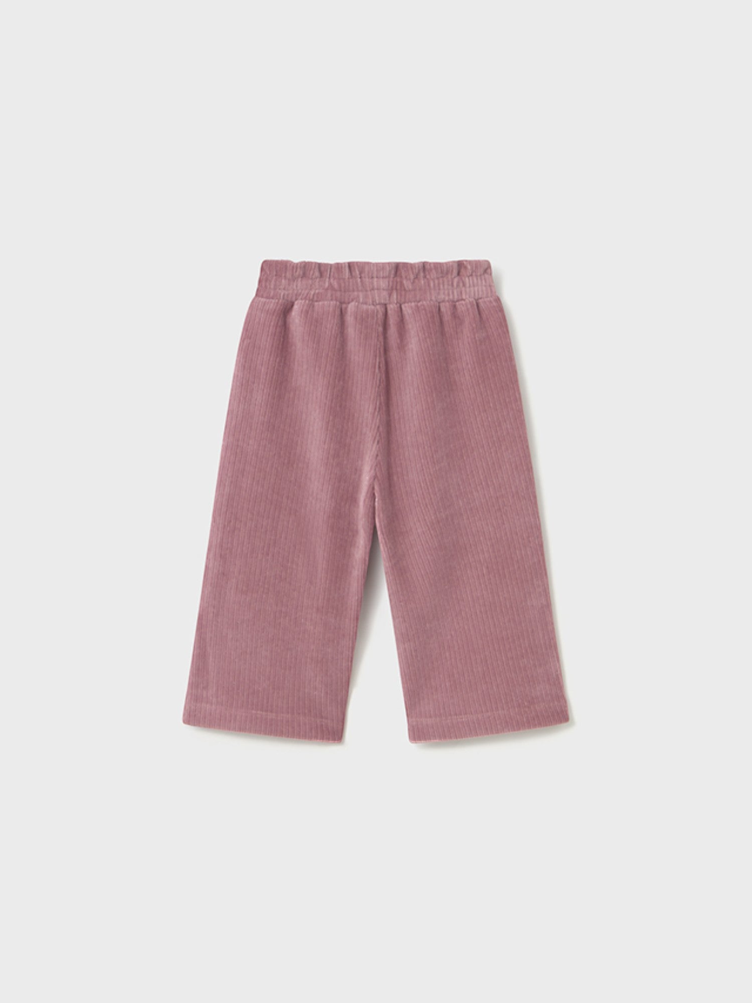 Long, plain-knit trousers for girls, pink, 2590/95