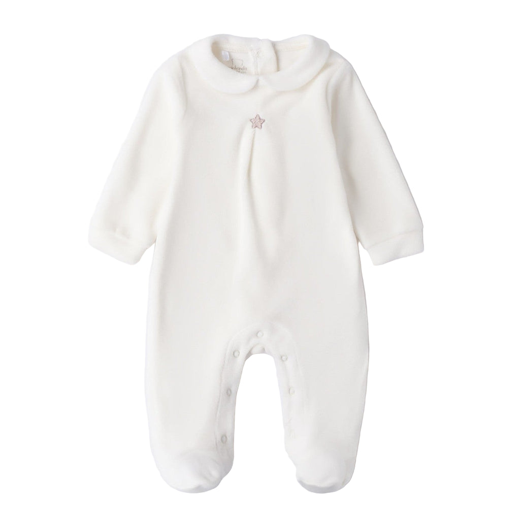 Tutina Intera Con Piede Neonato Bianco 3F671/112 -  NANU' BABY
