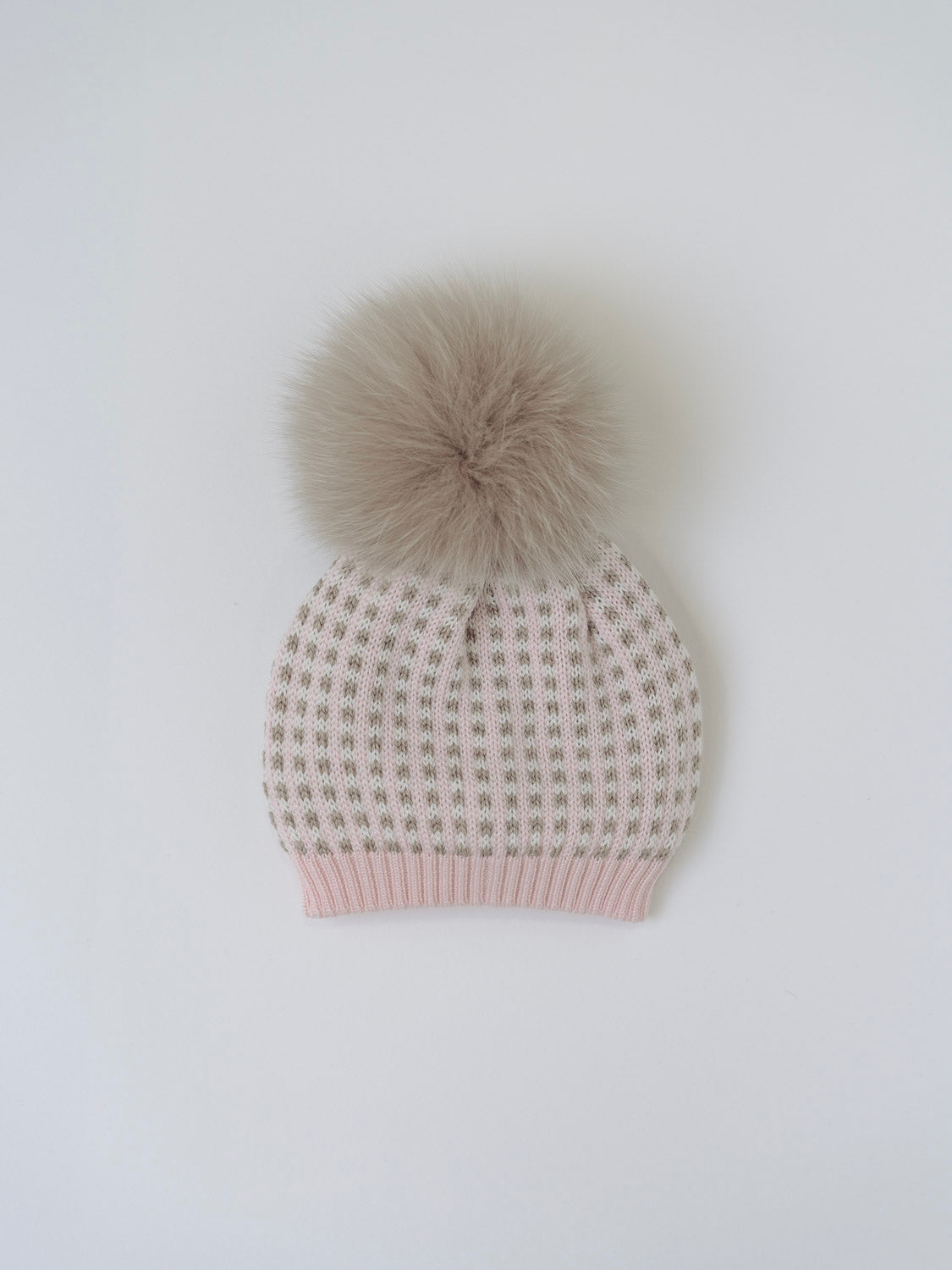 Cuffia Pon Pon Neonata ROSA IN5371/R -  NANU' BABY