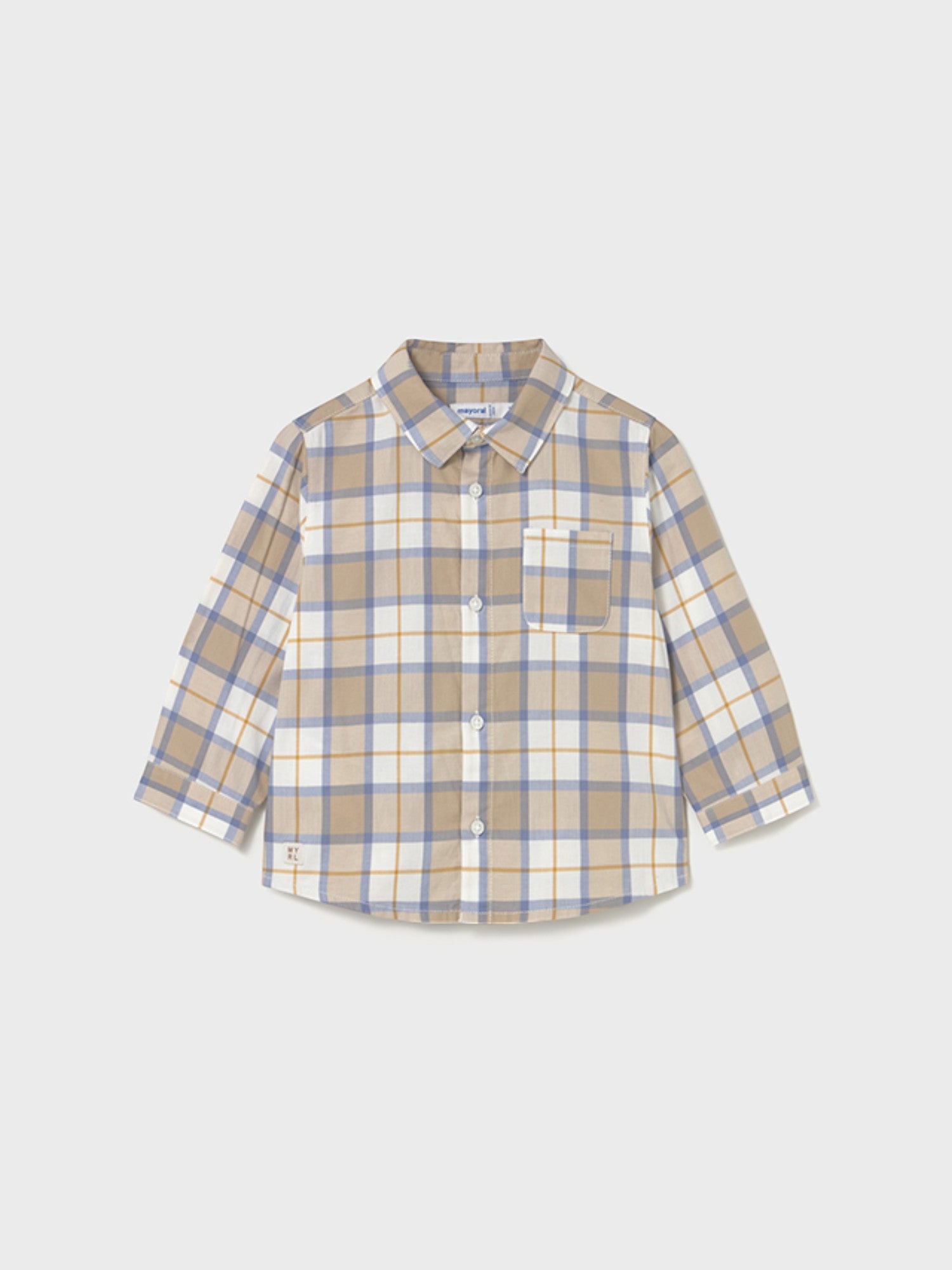 Camicia m/l quadri Bimbo Beige 2109/92 -  NANU' BABY