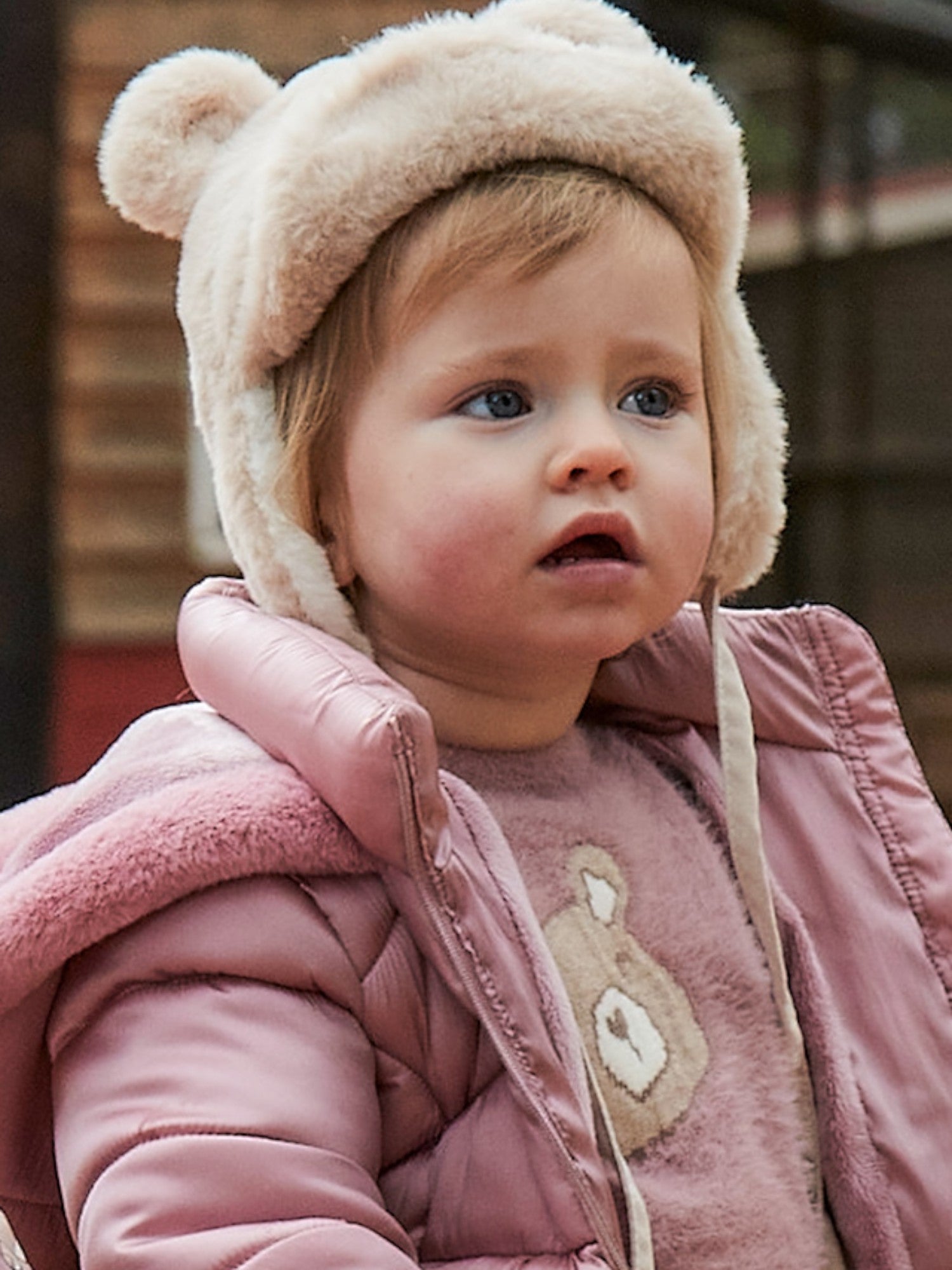 Completo cappello,sciarpa pellic  Avorio 10020/65 -  NANU' BABY