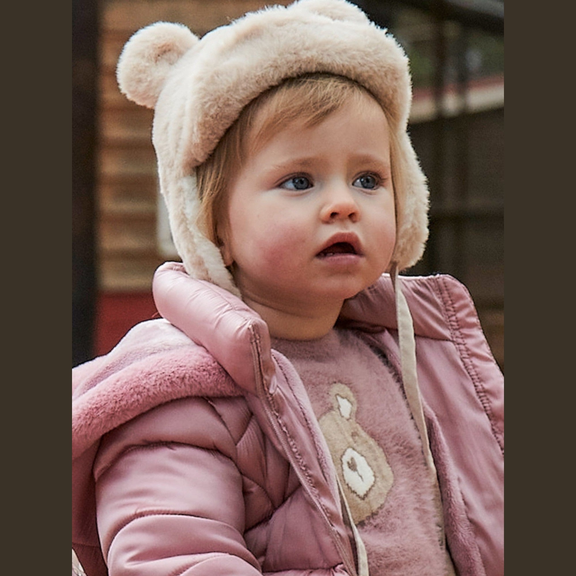 Completo cappello,sciarpa pellic  Avorio 10020/65 -  NANU' BABY