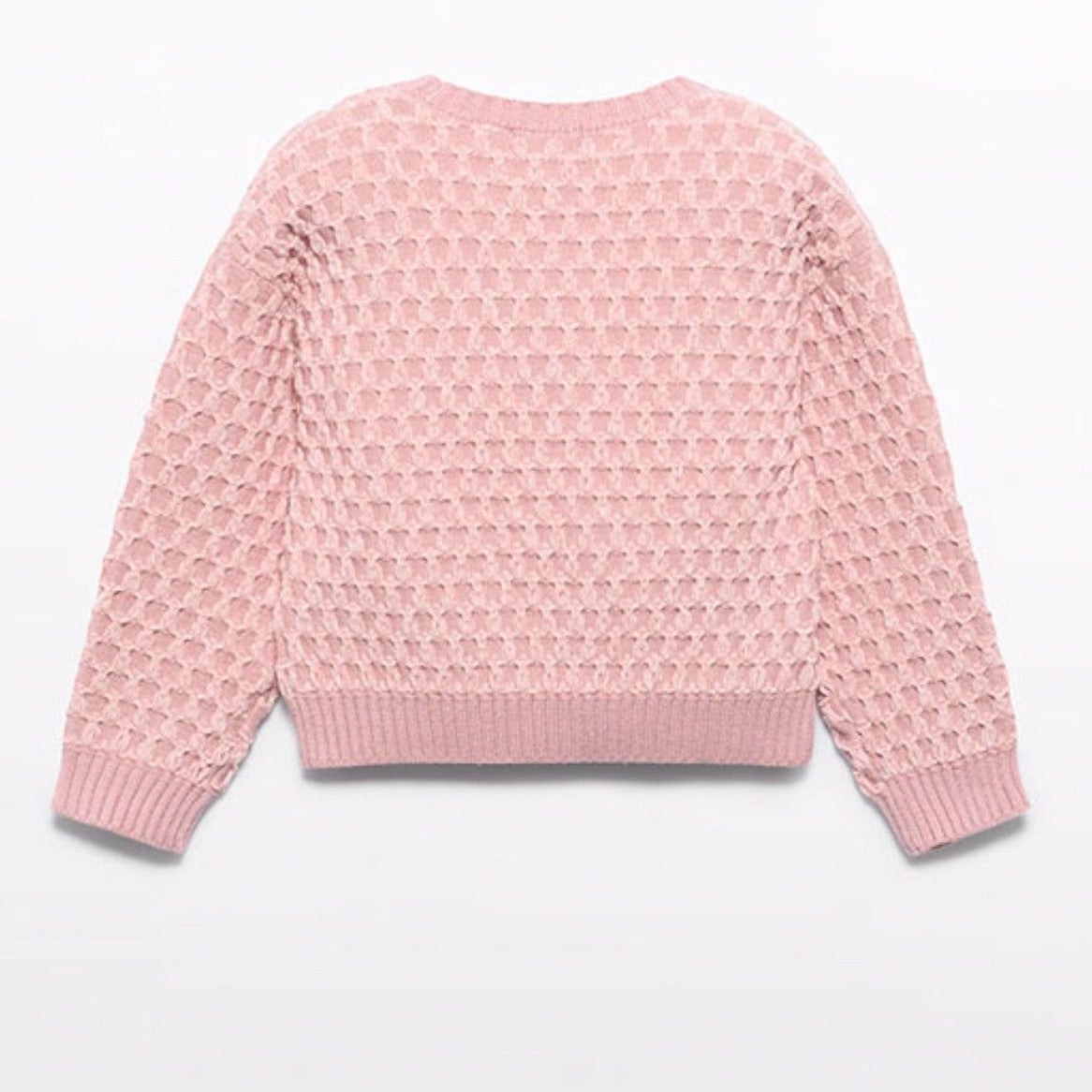 Maglione jacquard ciniglia Bimba Rosa 5828/8 -  NANU' BABY