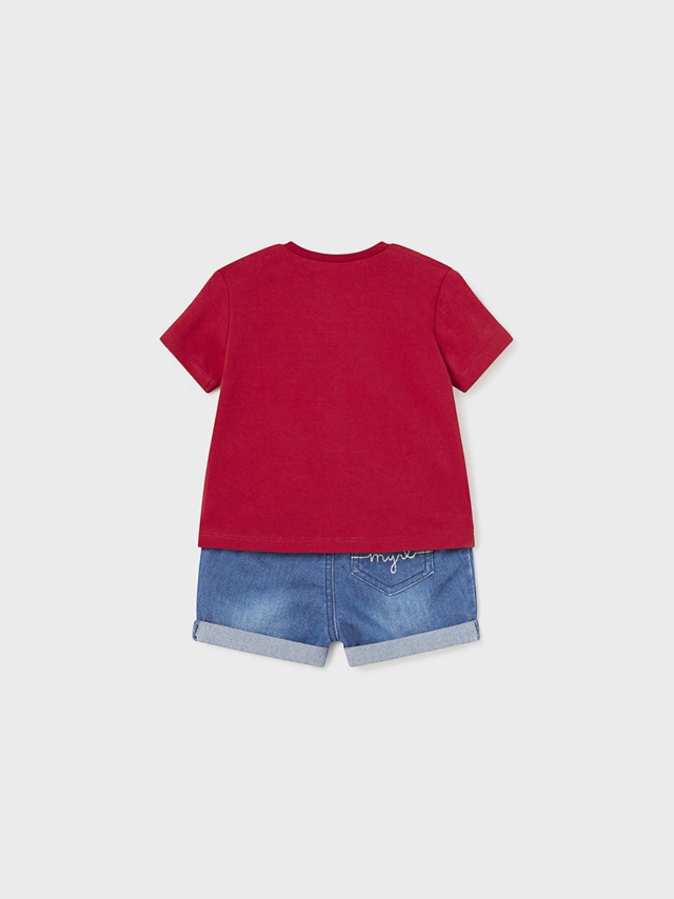 Comp.pant.corto jeans Bimbo ROSSO 1209