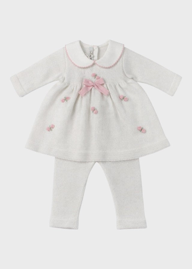 Completo Cotone Roselline Bianco 462