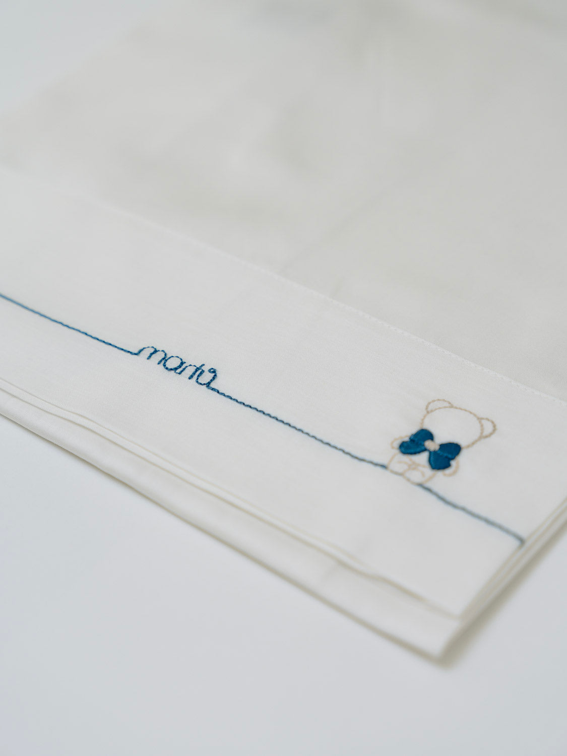 Set Lenzuolino Culla 3 Pezzi Neonato Blu IN59LE/Z -  NANU' BABY