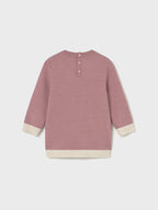 Rosa Jacquard-Strickkleid für Babys (Mädchen) 2911/31