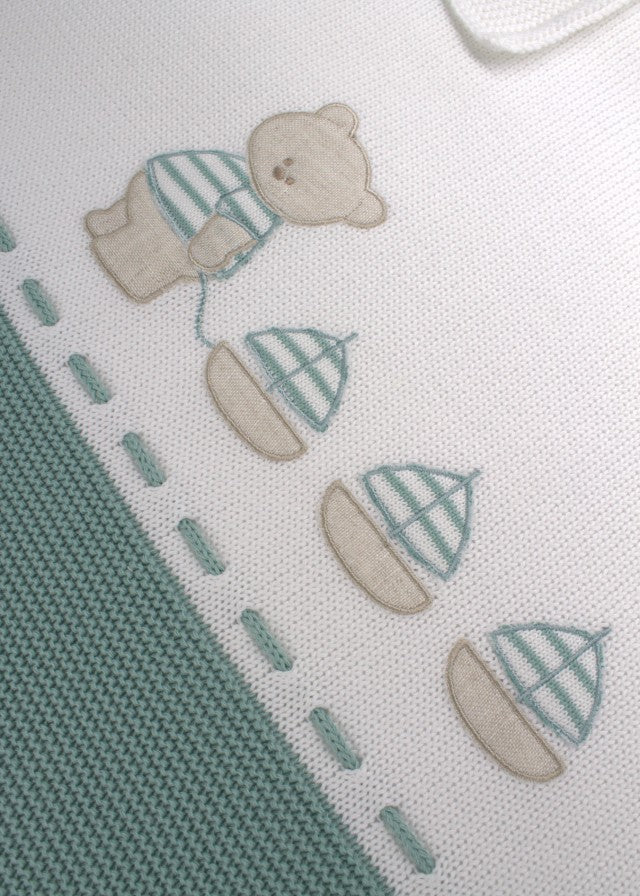 Baumwolldecke „Grüner Bär“ 198-V