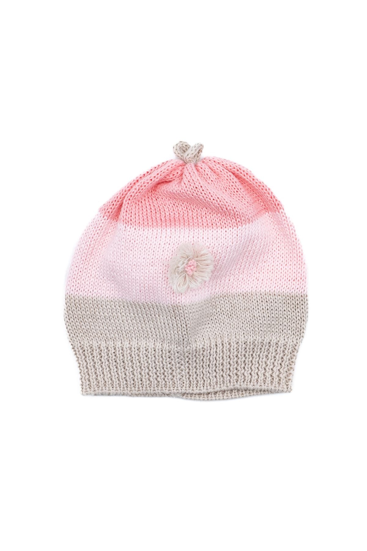 Cuffia Fiore e Frangie Neonata TORTORA AMY/814