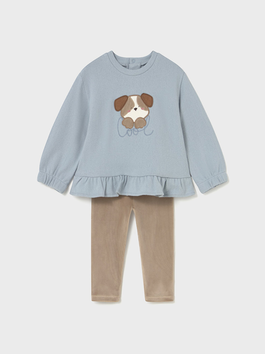 Girl's grey leggings and pullover set 2738/27