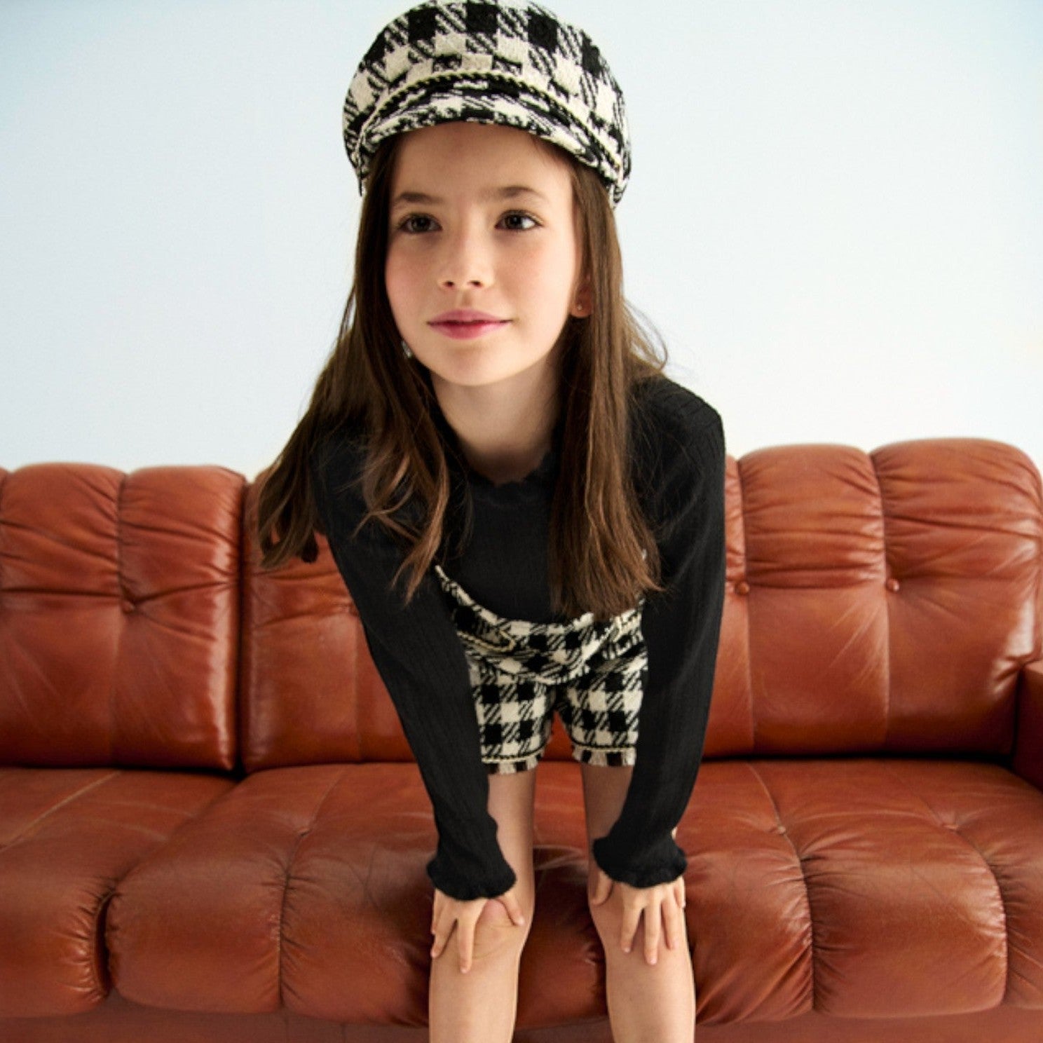 Dolcevita tricot costine comb Bimba Nero 5835/84 -  NANU' BABY