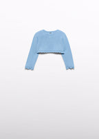 Turquoise Cotton Thread Shrug 5301/29