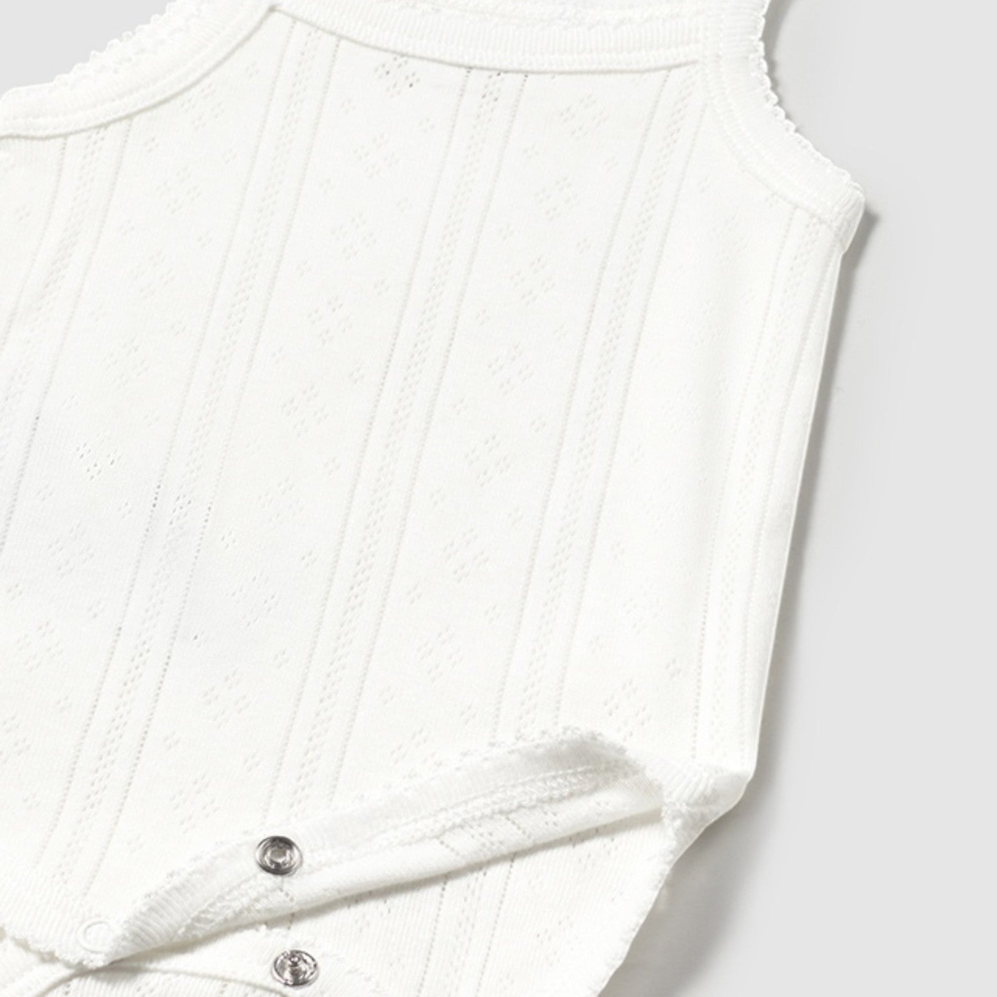 Body bretelle traforate Neonata BIANCO 1745 /B -  NANU' BABY