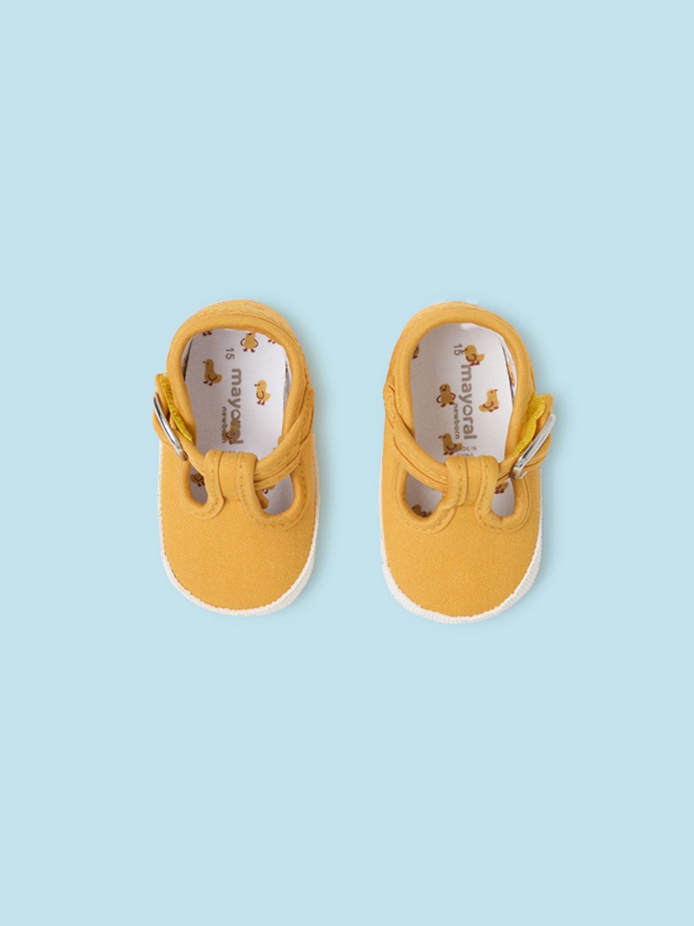 Scarpetta in tela Bimbo GIALLO 9731/M -  NANU' BABY