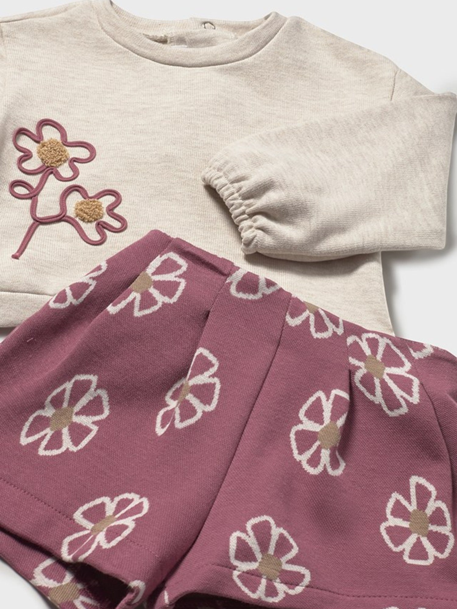 Completo bermuda jacquard Bimba Rosa 2262/49