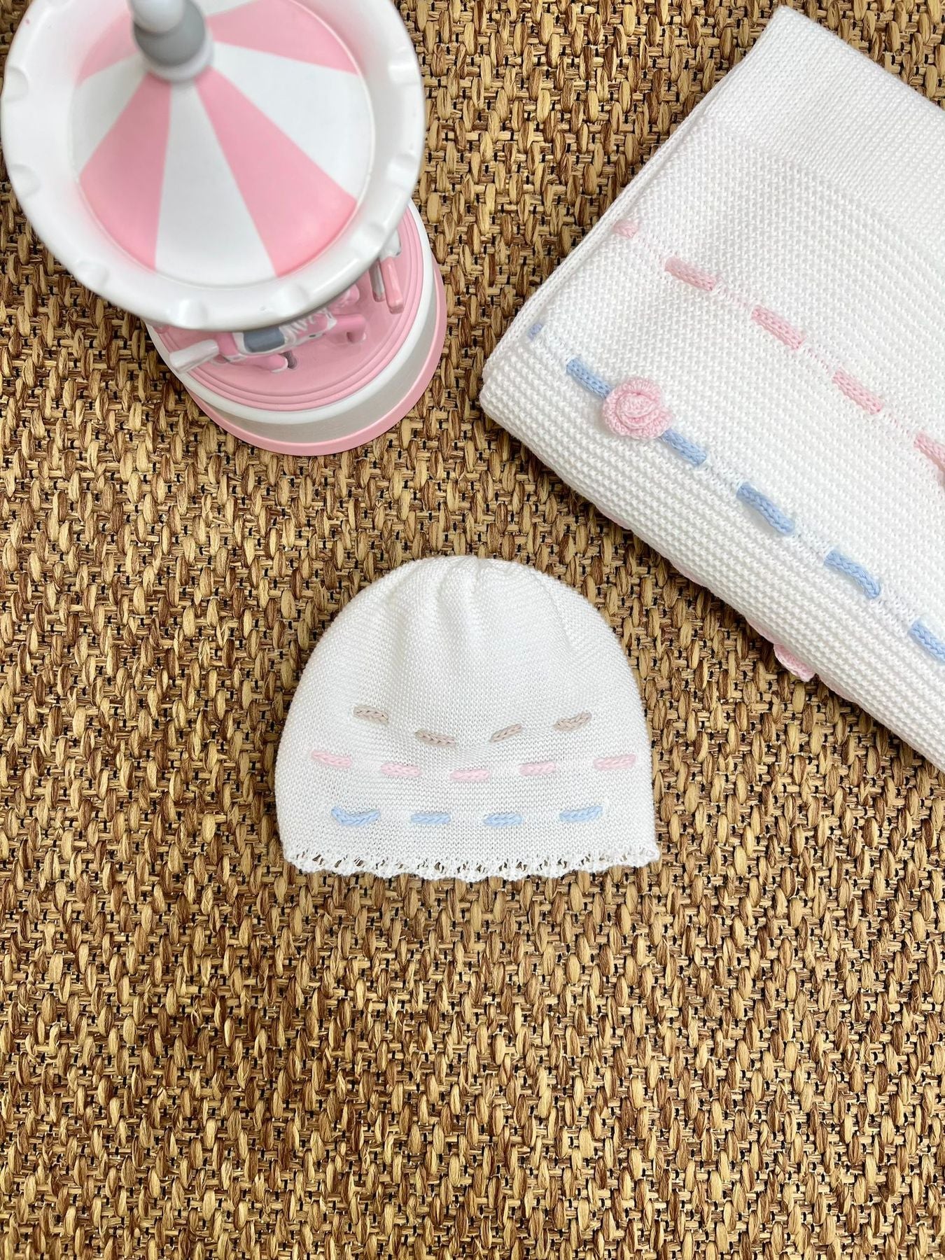 Cuffia Filo di cotone Neonata BIANCO 685