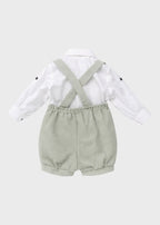 Green Bow Tie Shorts Set