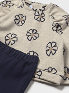 Girl's leggings and pullover set, Blue, 2742/48