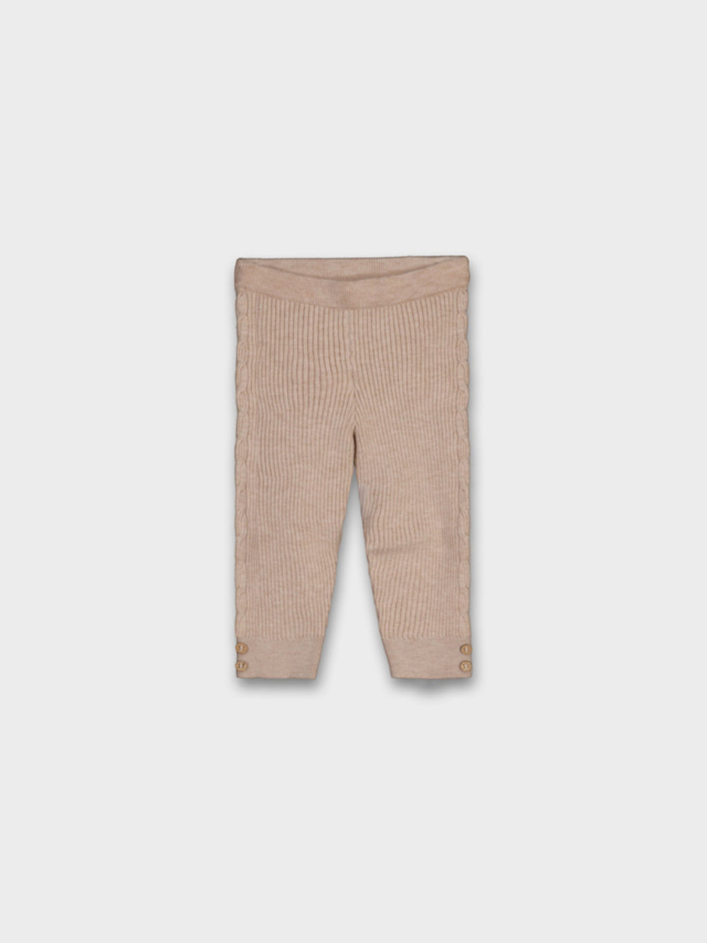 Baby Girl's Knit Leggings, Beige 10015/61