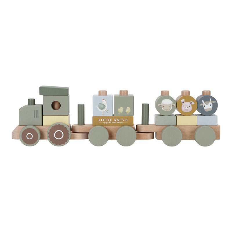 Trenino impilabile, trattore, piccola fattoria  MULTICOLORE LD7154