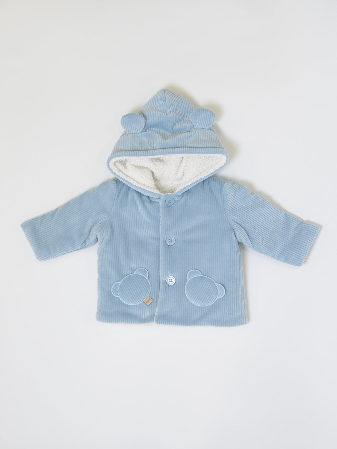 Cappottino con Cappuccio Orsetto Bimbo CIELO IN5940/C -  NANU' BABY