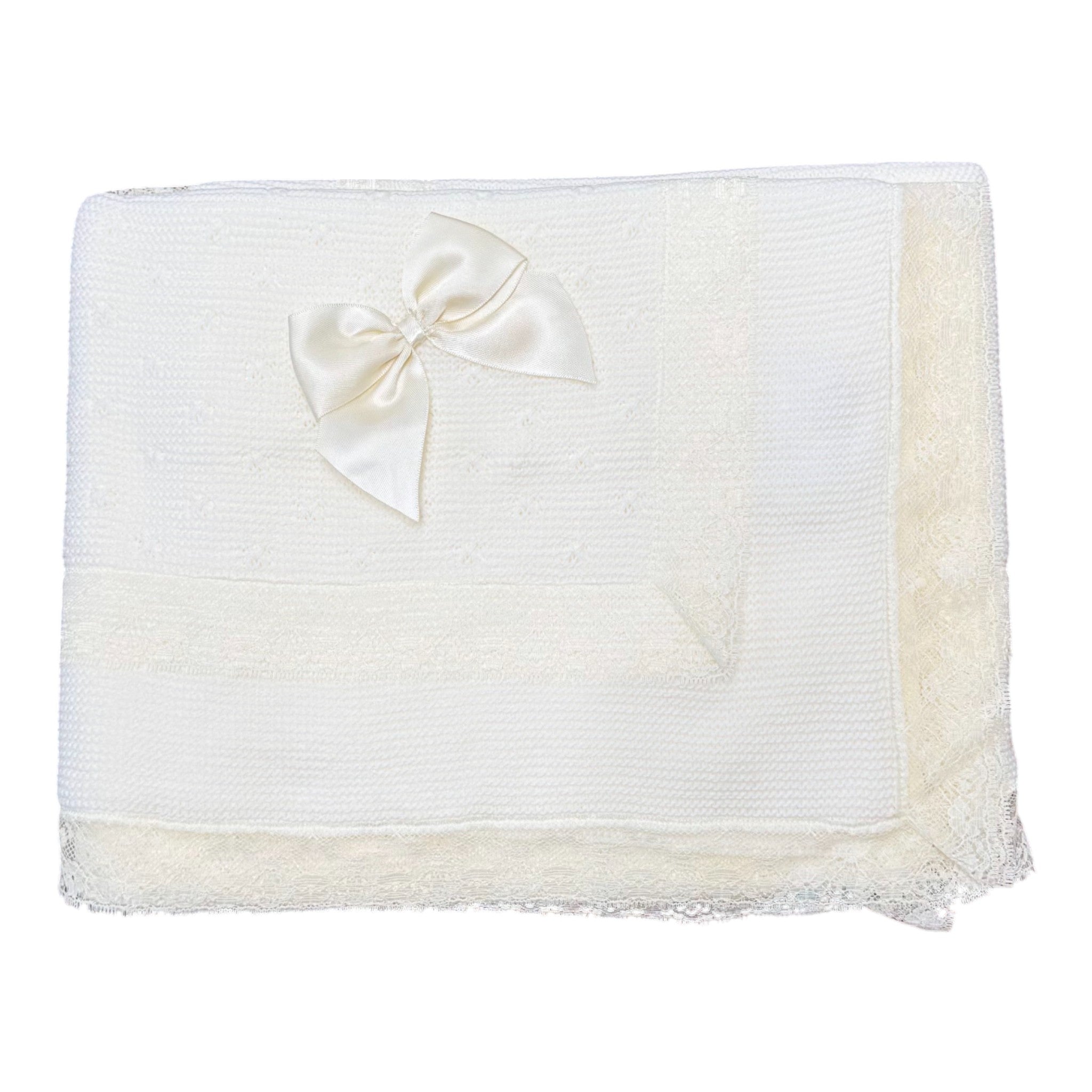 Coperta Neonato Cotone Bianco - PONTO POR PONTO 3/889