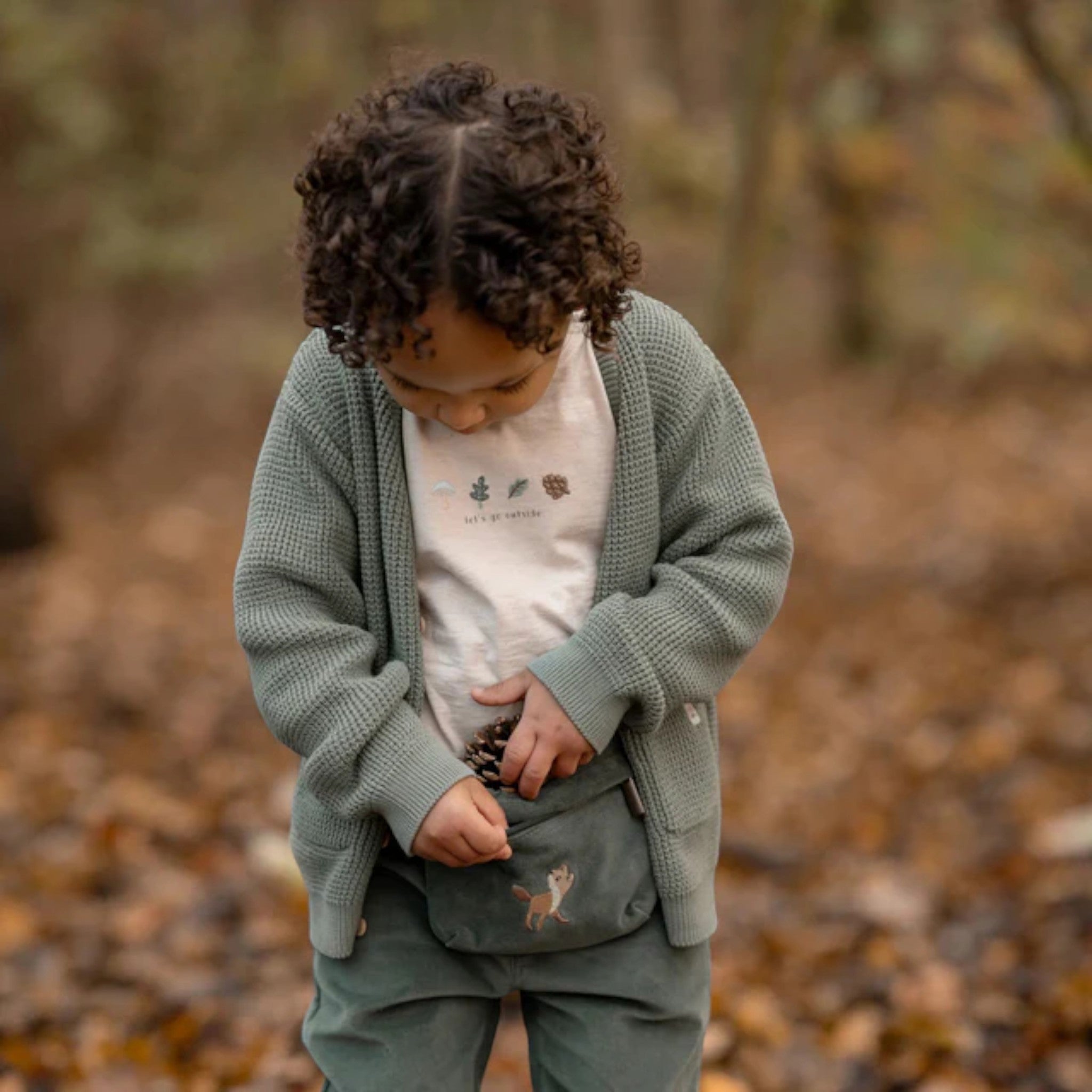 Knit cardigan - Friends of the Forest Bimbo Verde CL25092092