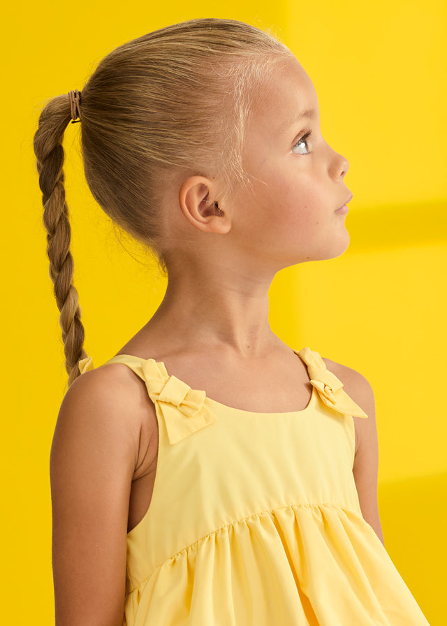 Abito Taffetà Volant Giallo 5041/72