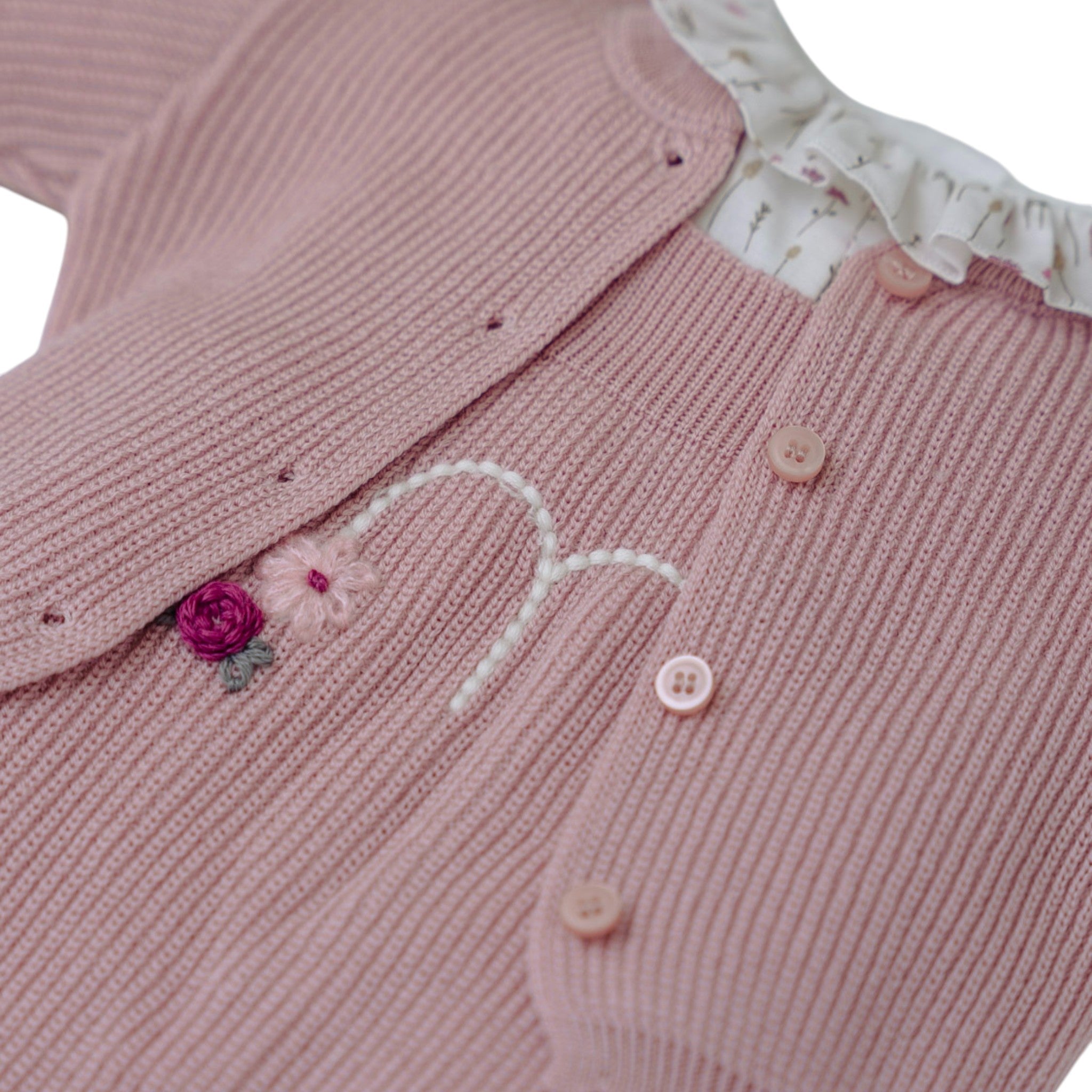 100% Virgin Wool Newborn Baby Set, Marsala Pink IN1431/R