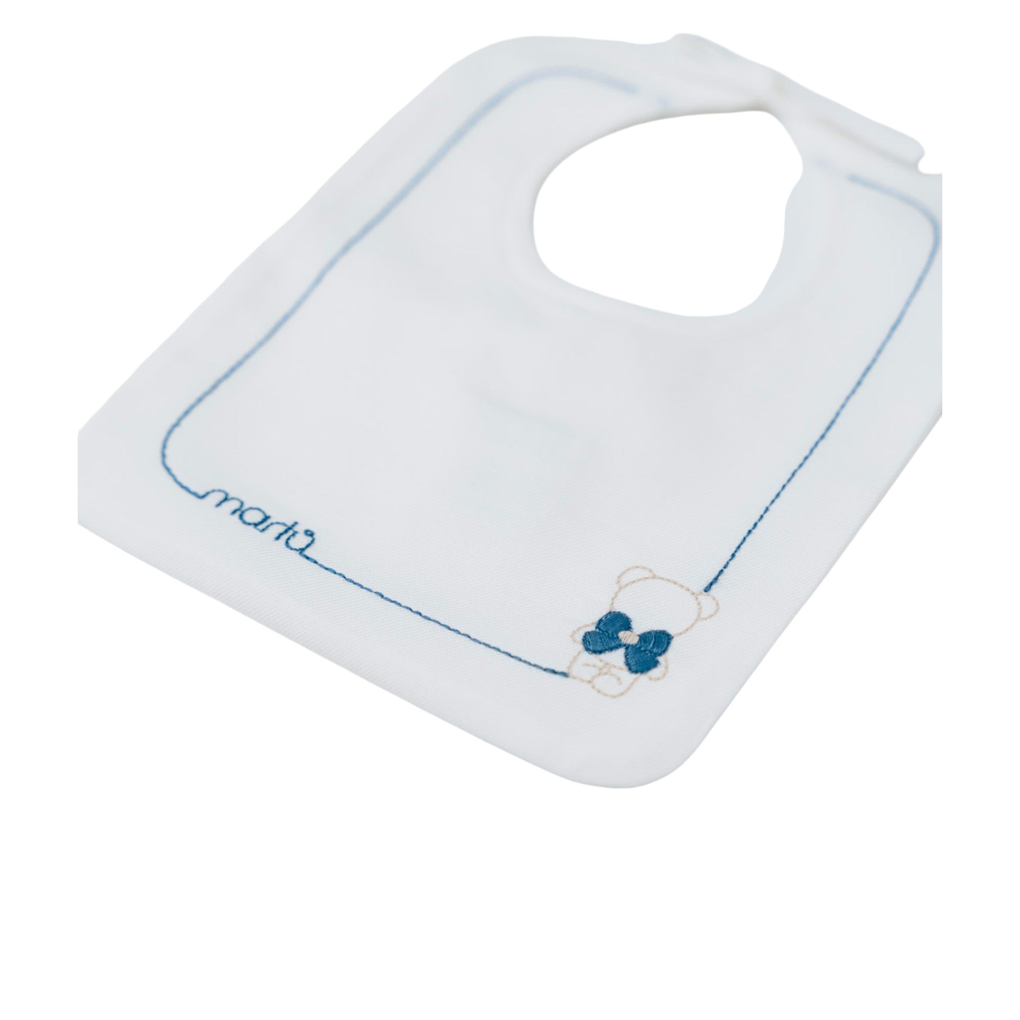100% Cotton Baby Bib, White IN59BAV/Z