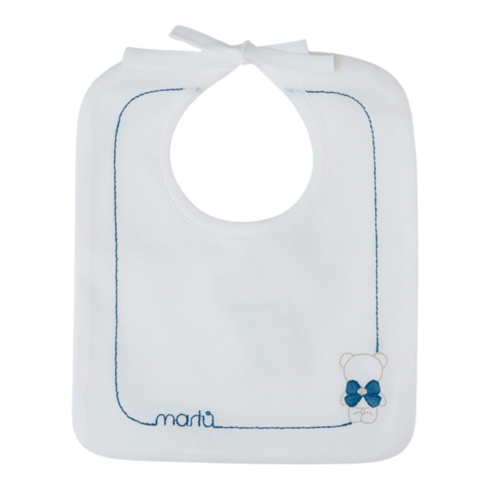 100% Cotton Baby Bib, White IN59BAV/Z