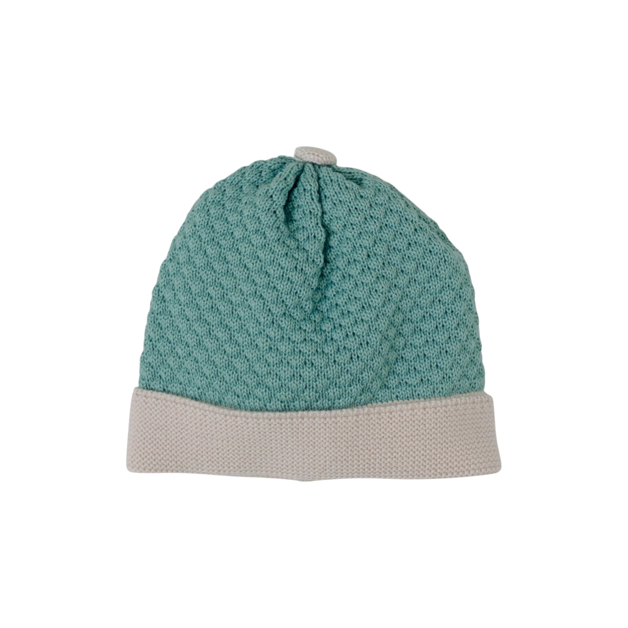 100% Virgin Wool Baby Hat, Green IN5771BT/V
