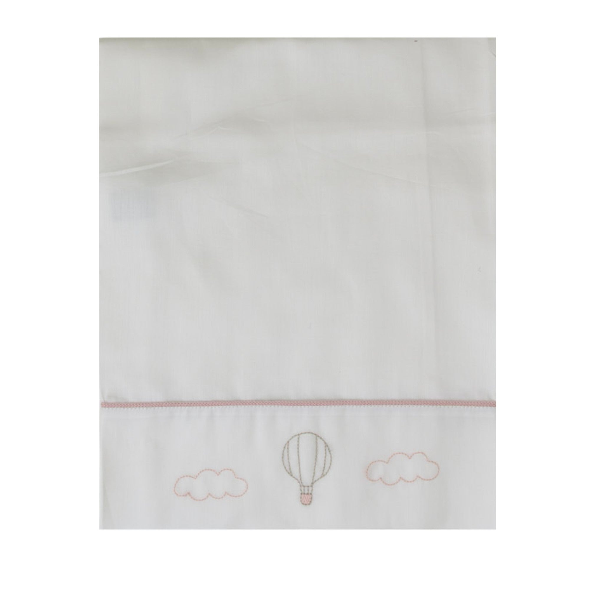 100% Cotton Baby Girl Fitted Sheet Set, 3 Pieces, Vanilla Hot Air Balloon IN57LE/R