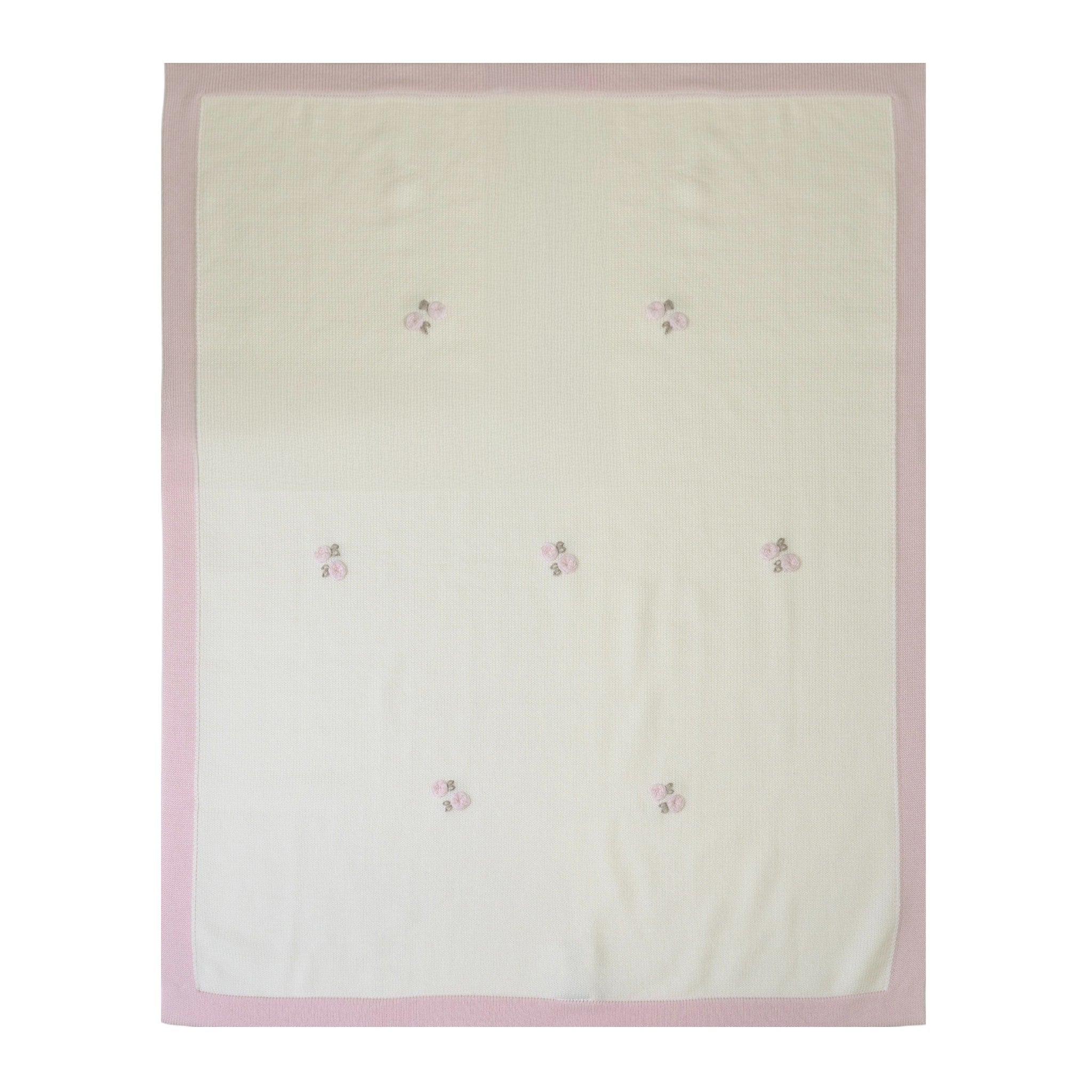 100% Virgin Wool Baby Blanket, Vanilla Pink IN1080/R