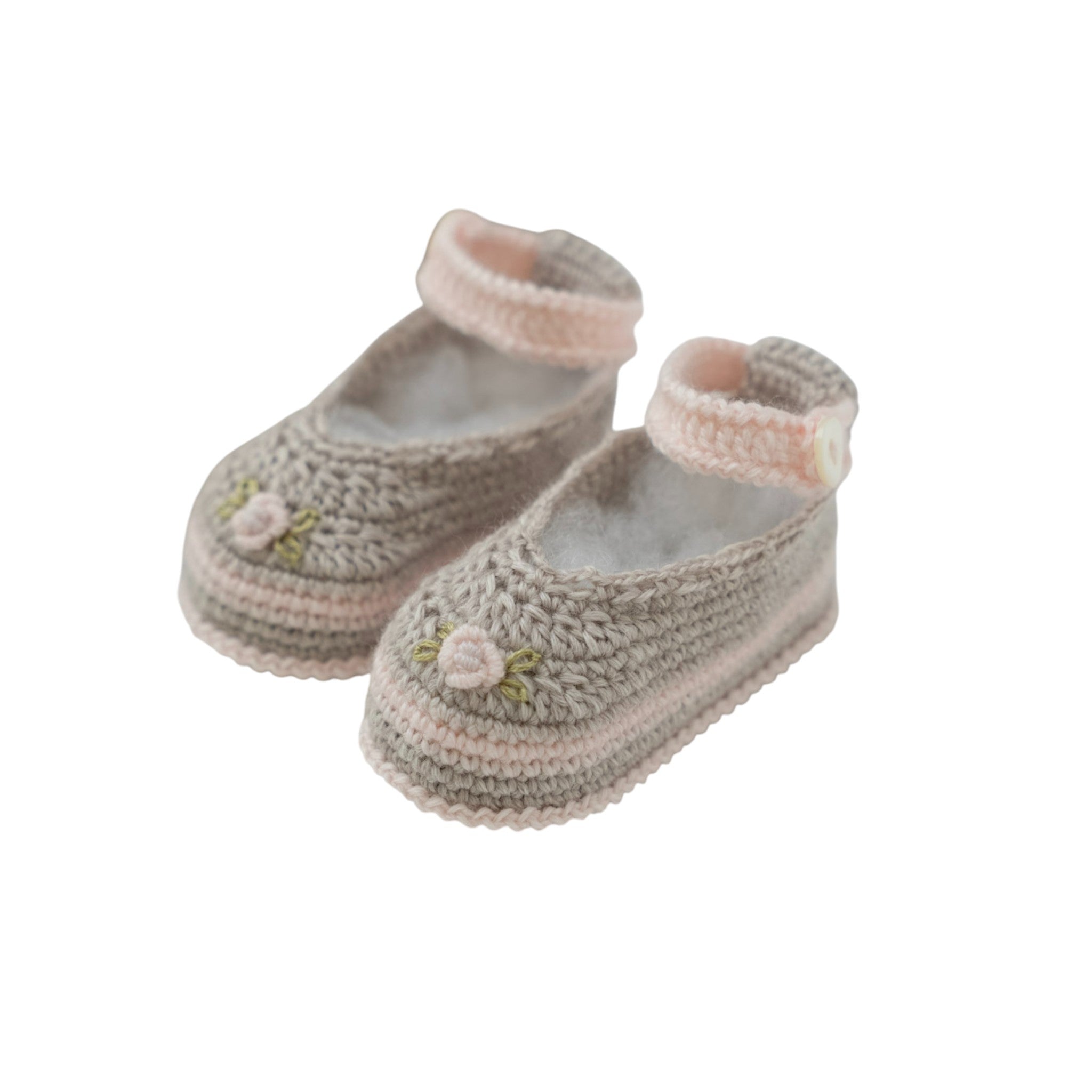 Baby Birth Set, Pure Wool, Rococo Flower Embroidery, CLAUDIA - Piccola Giuggiola CLAUDIA/CN-T