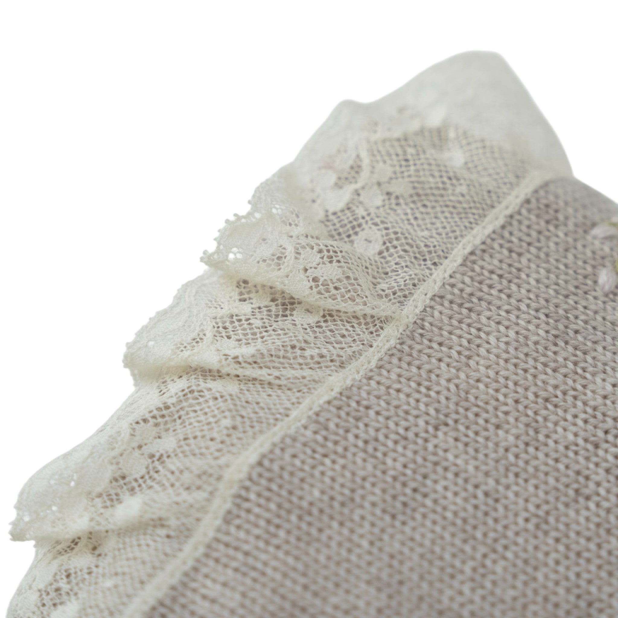 Pure Wool Hat with Rococo Flower Embroidery CLAUDIA - Piccola Giuggiola CLAUDIA/CU-T